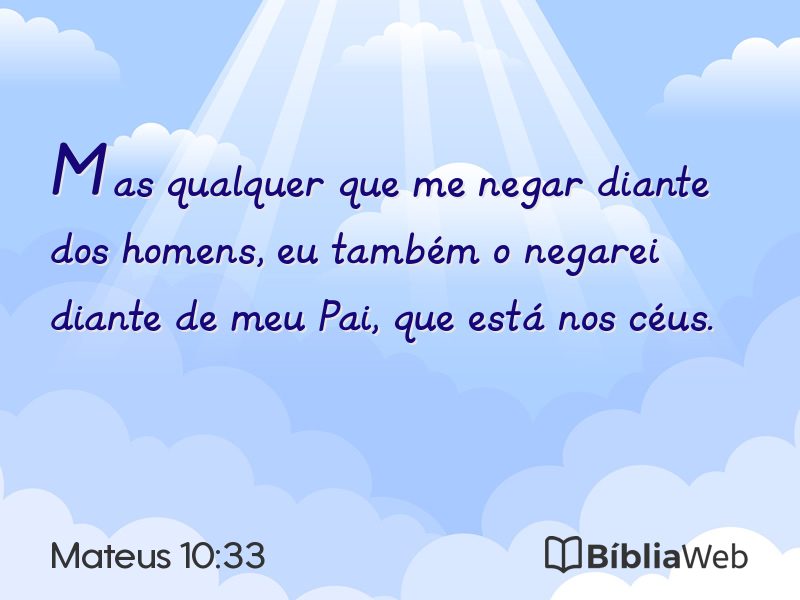 Mateus 10:33 em imagem para compartilhar