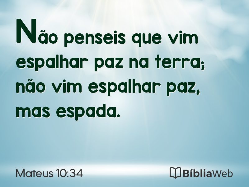Mateus 10:34 em imagem para compartilhar
