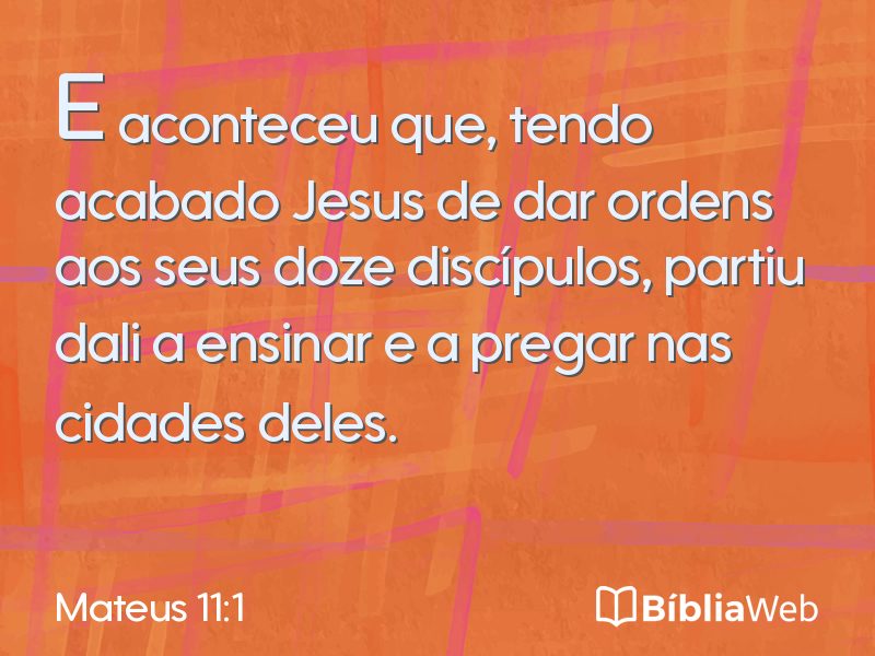 Mateus 11:1 em imagem para compartilhar
