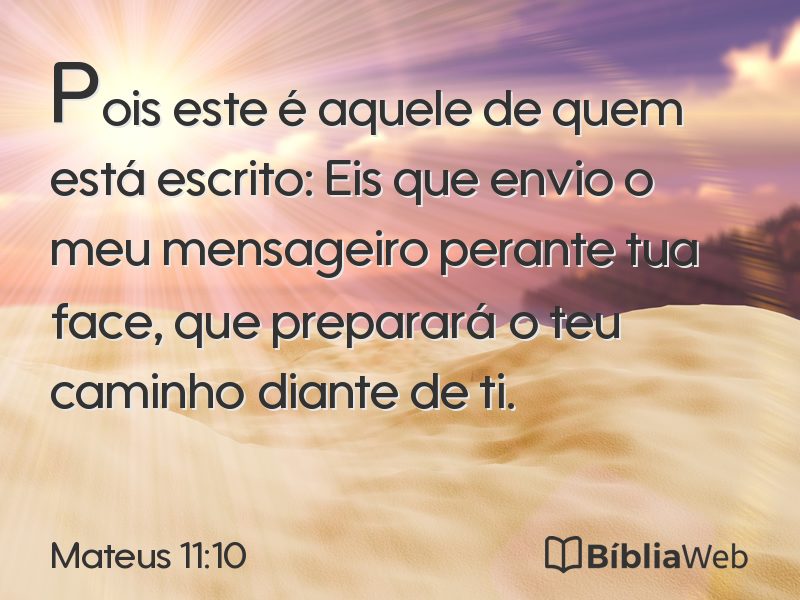 Mateus 11:10 em imagem para compartilhar