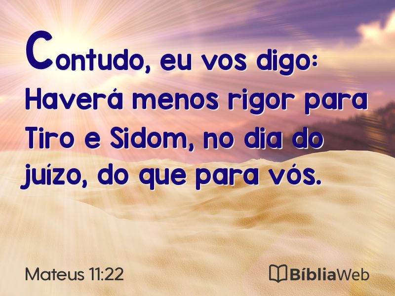 Mateus 11:22 em imagem para compartilhar
