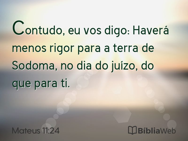 Mateus 11:24 em imagem para compartilhar