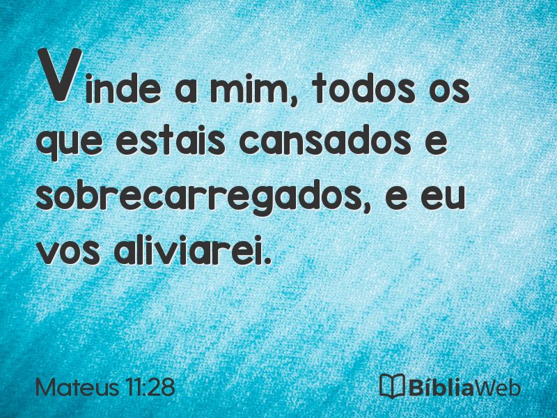 Mateus 11:28 em imagem para compartilhar