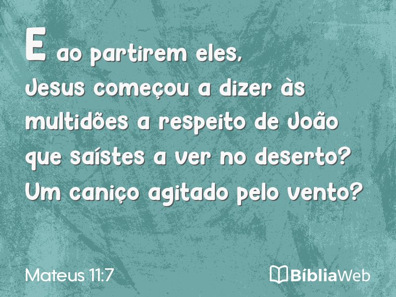 Mateus 11:7 em imagem para compartilhar