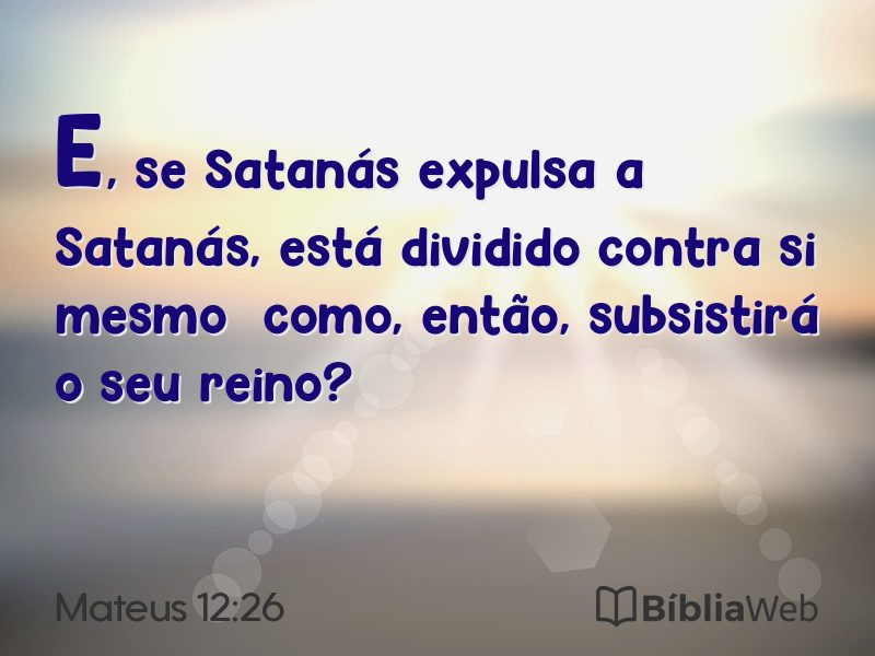 Mateus 12:26 em imagem para compartilhar