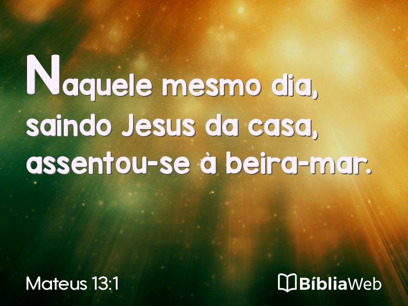 Mateus 13:1 em imagem para compartilhar