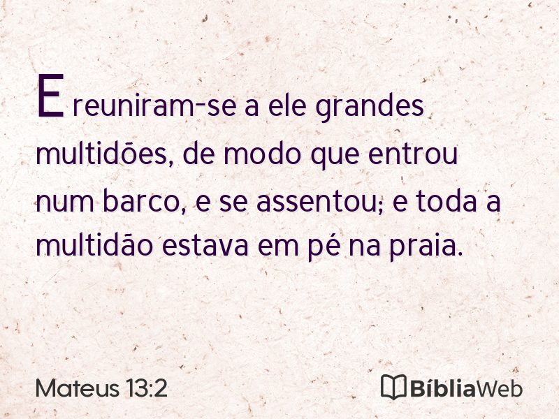 Mateus 13:2 em imagem para compartilhar