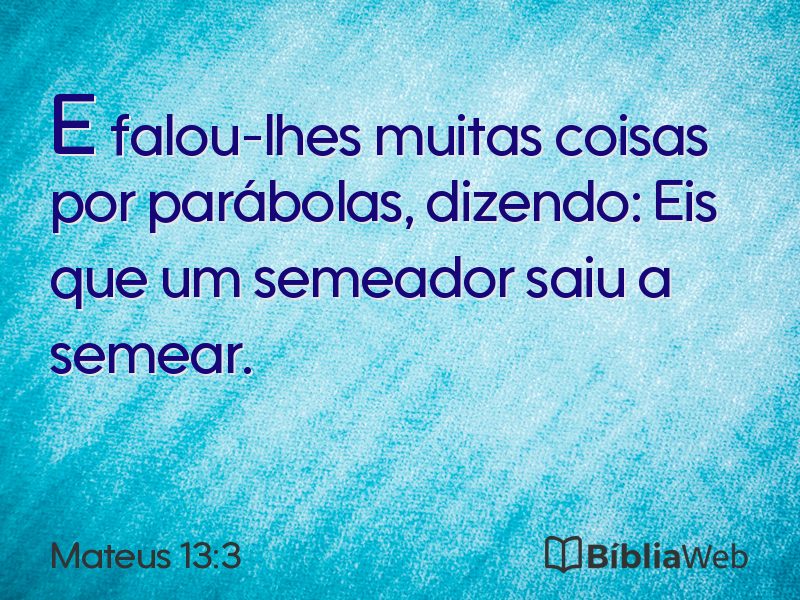 Mateus 13:3 em imagem para compartilhar