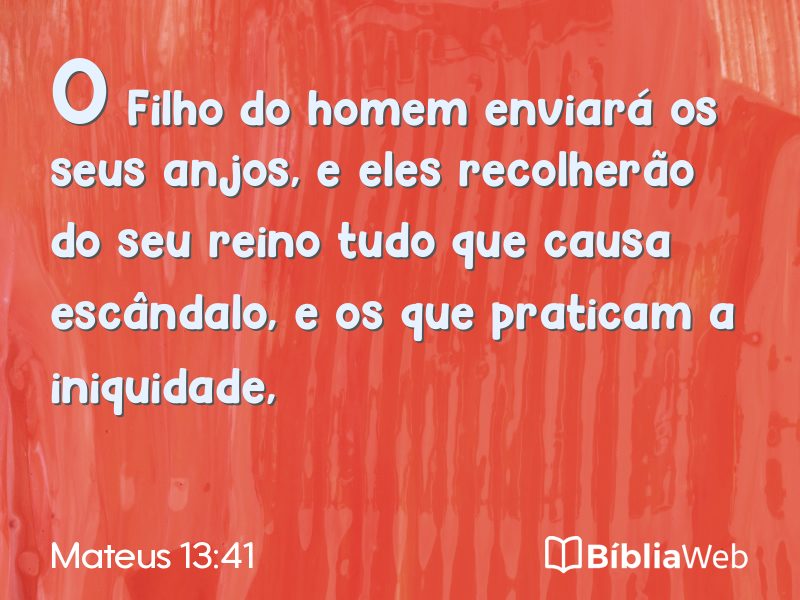 Mateus 13:41 em imagem para compartilhar