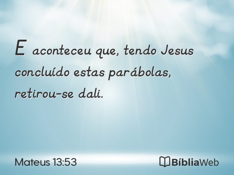 Mateus 13:53 em imagem para compartilhar