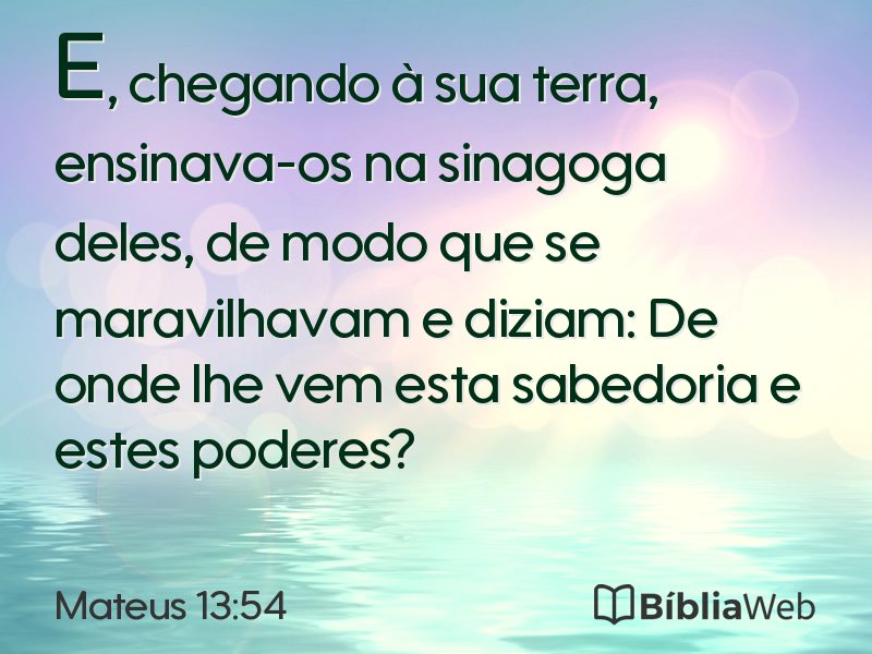 Mateus 13:54 em imagem para compartilhar
