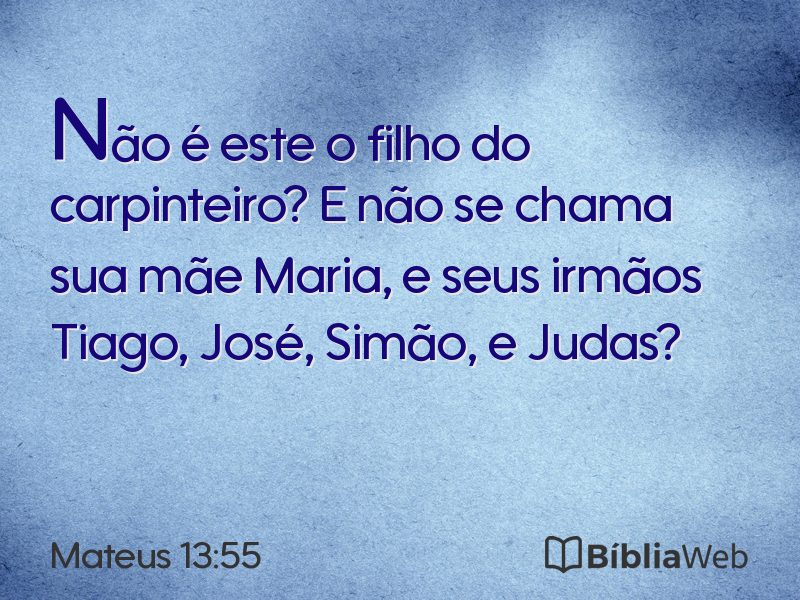 Mateus 13:55 em imagem para compartilhar