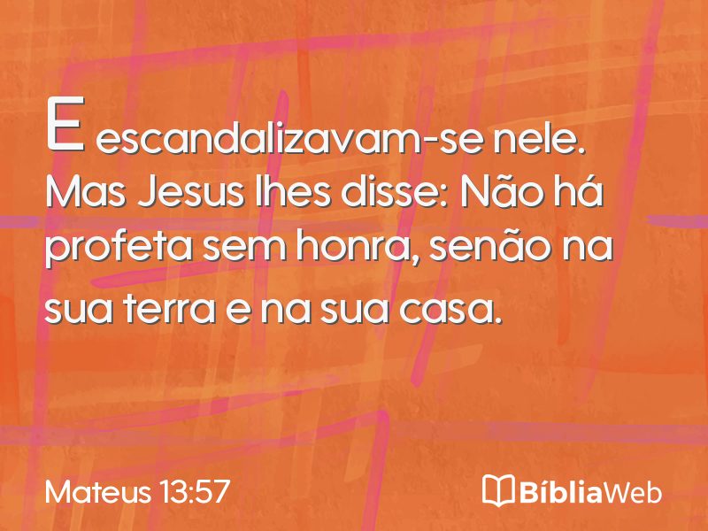 Mateus 13:57 em imagem para compartilhar