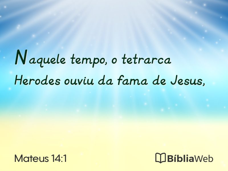 Mateus 14:1 em imagem para compartilhar