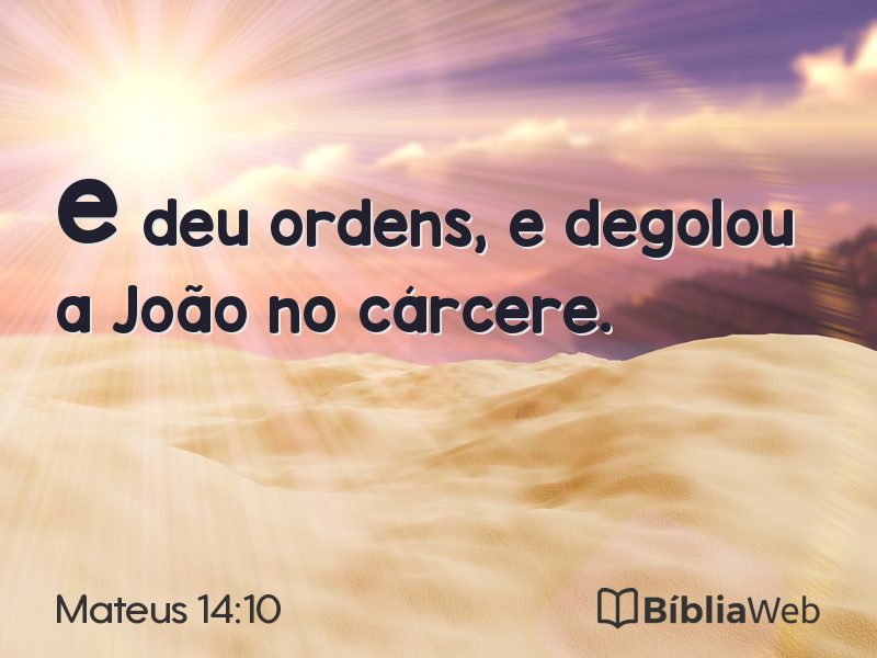Mateus 14:10 em imagem para compartilhar
