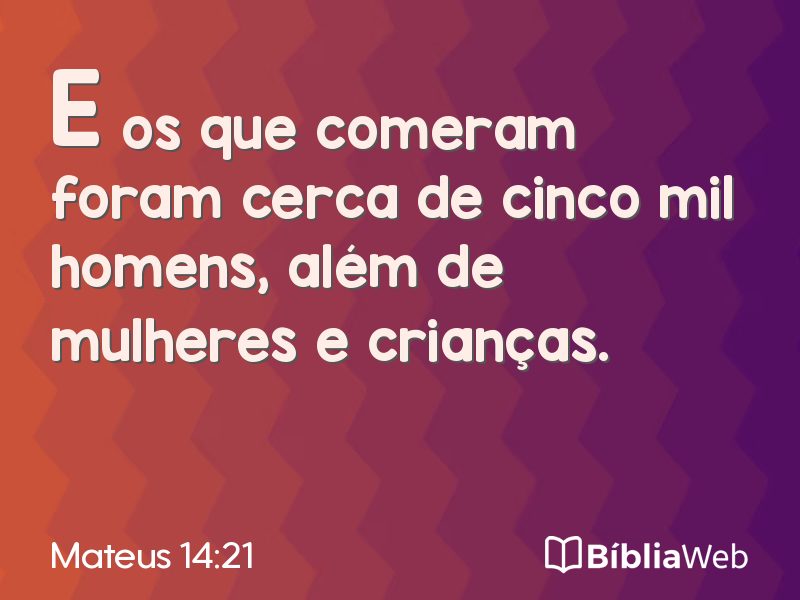 Mateus 14:21 em imagem para compartilhar