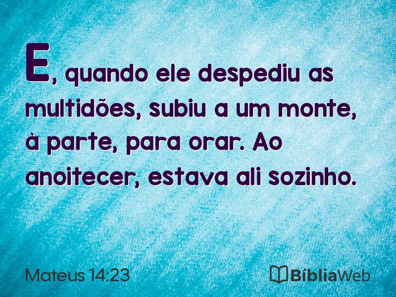 Mateus 14:23 em imagem para compartilhar