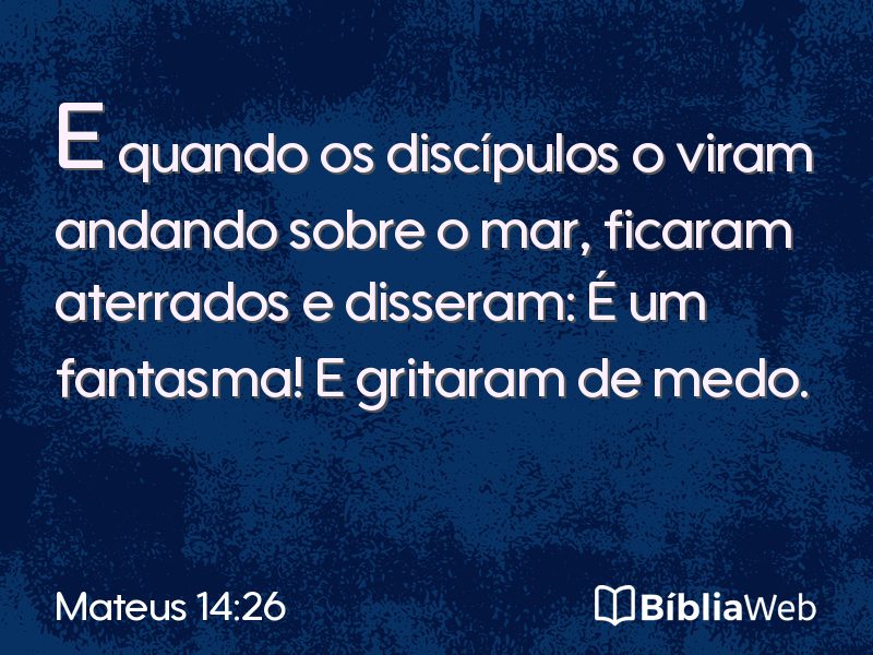 Mateus 14:26 em imagem para compartilhar