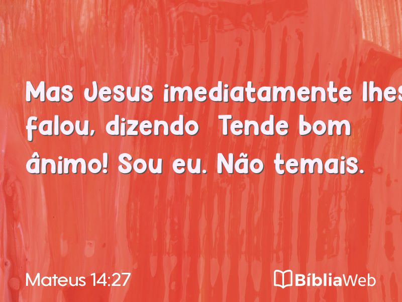 Mateus 14:27 em imagem para compartilhar