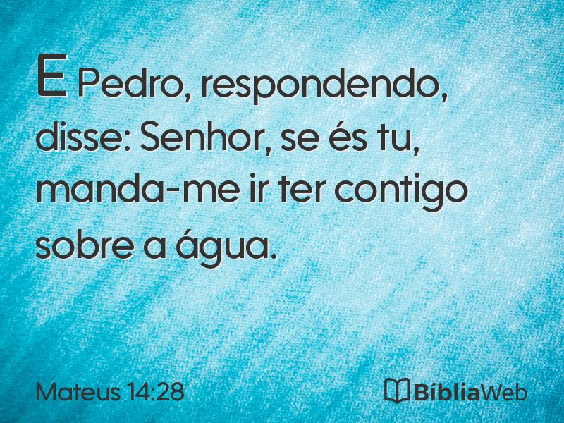 Mateus 14:28 em imagem para compartilhar