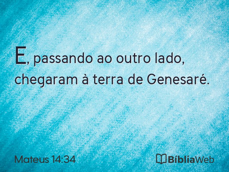 Mateus 14:34 em imagem para compartilhar