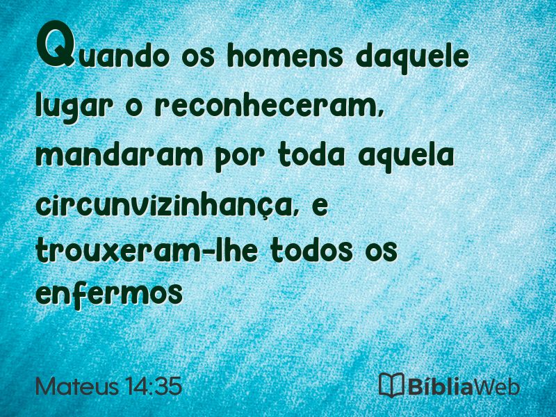 Mateus 14:35 em imagem para compartilhar