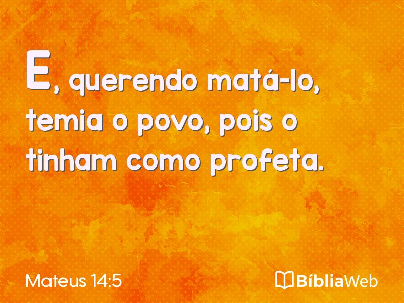 Mateus 14:5 em imagem para compartilhar