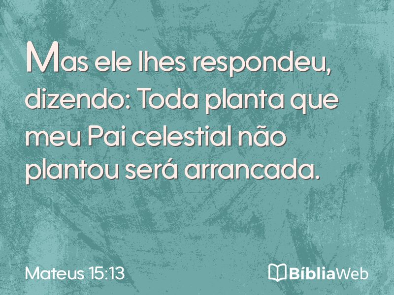 Mateus 15:13 em imagem para compartilhar