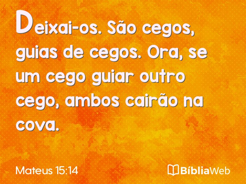 Mateus 15:14 em imagem para compartilhar