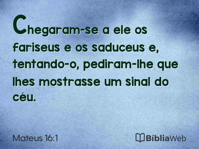 Mateus 16:1 em imagem para compartilhar