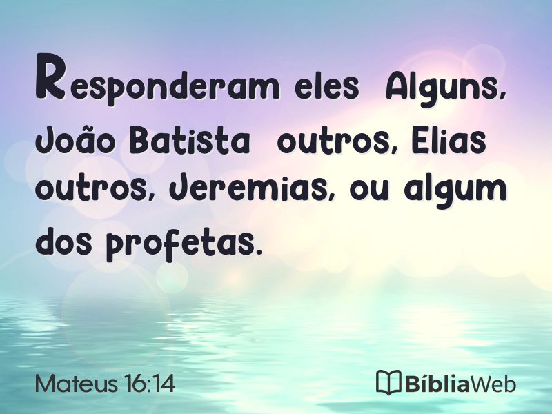 Mateus 16:14 em imagem para compartilhar