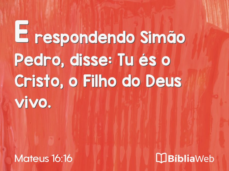 Mateus 16:16 em imagem para compartilhar