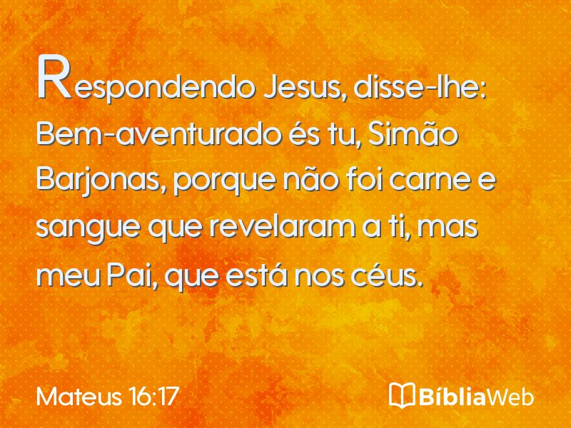 Mateus 16:17 em imagem para compartilhar