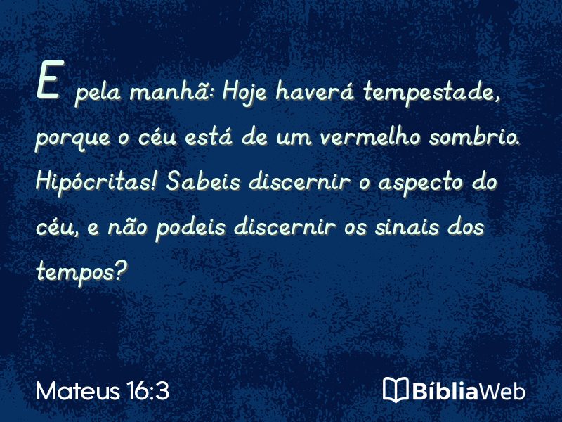 Mateus 16:3 em imagem para compartilhar