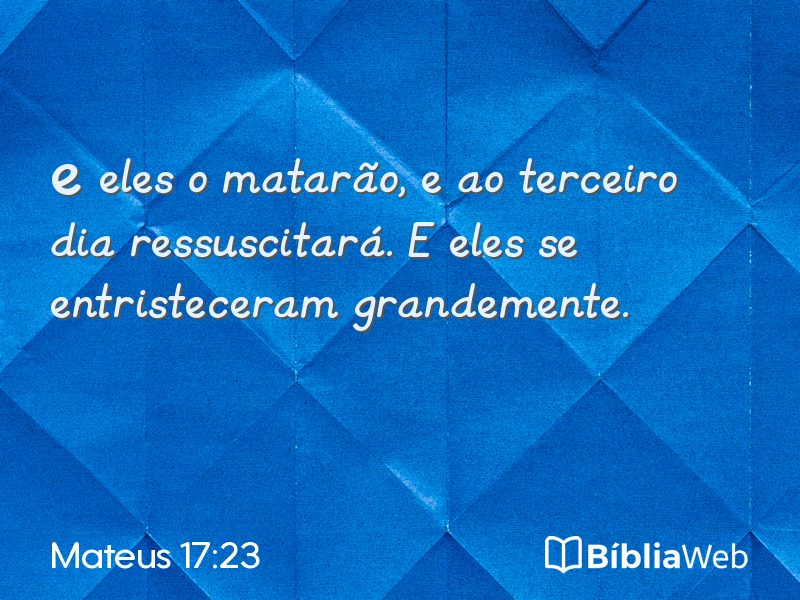 Mateus 17:23 em imagem para compartilhar