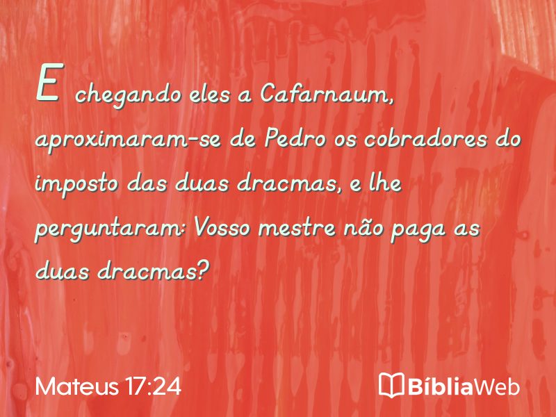 Mateus 17:24 em imagem para compartilhar