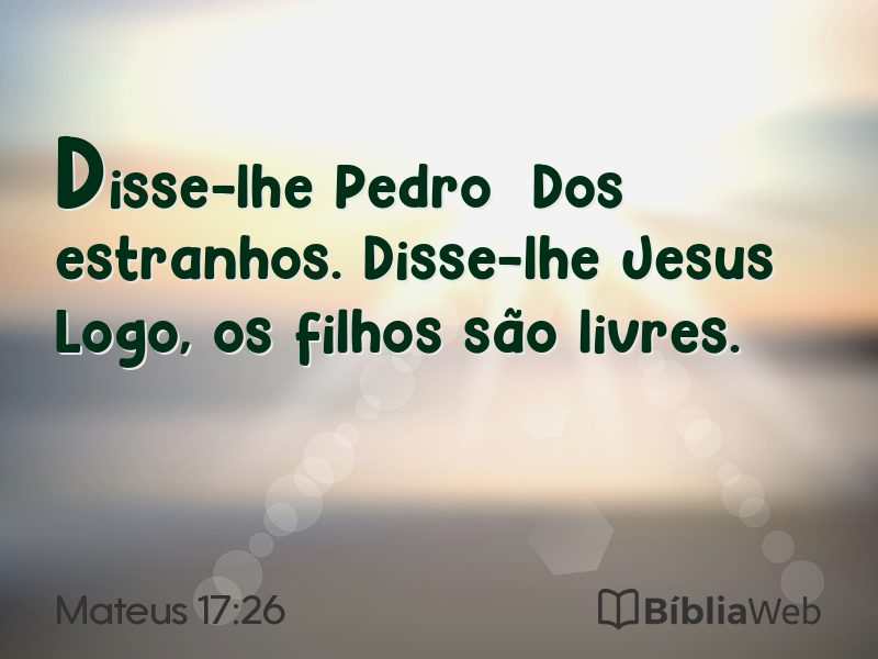 Mateus 17:26 em imagem para compartilhar
