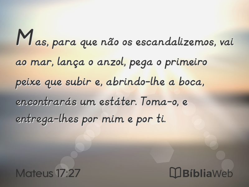 Mateus 17:27 em imagem para compartilhar
