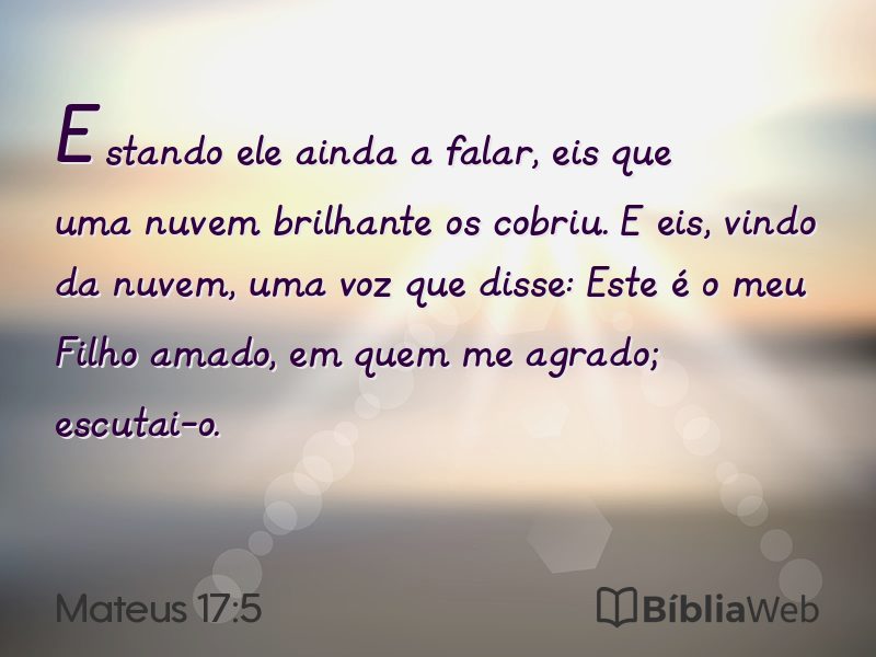Mateus 17:5 em imagem para compartilhar