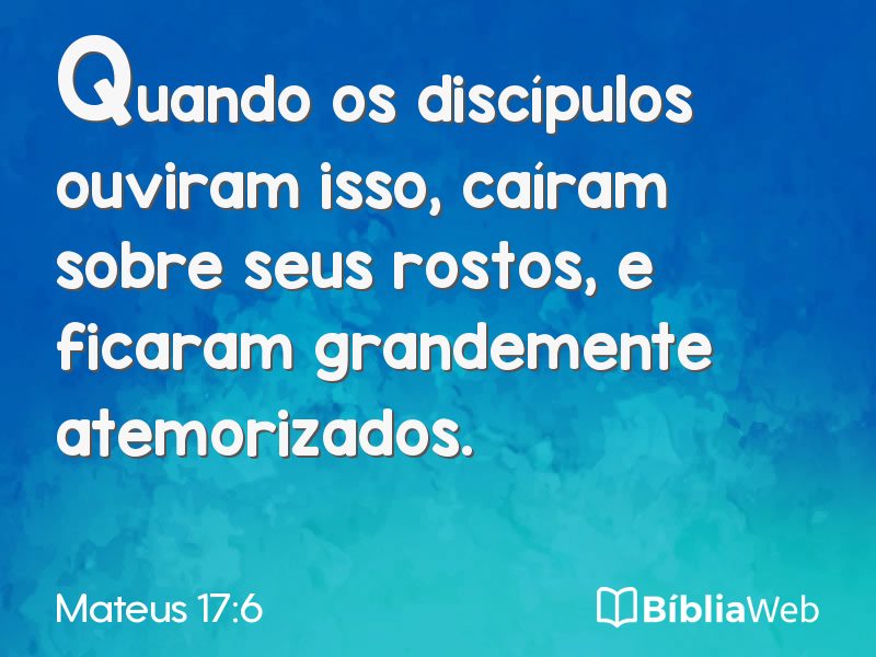 Mateus 17:6 em imagem para compartilhar
