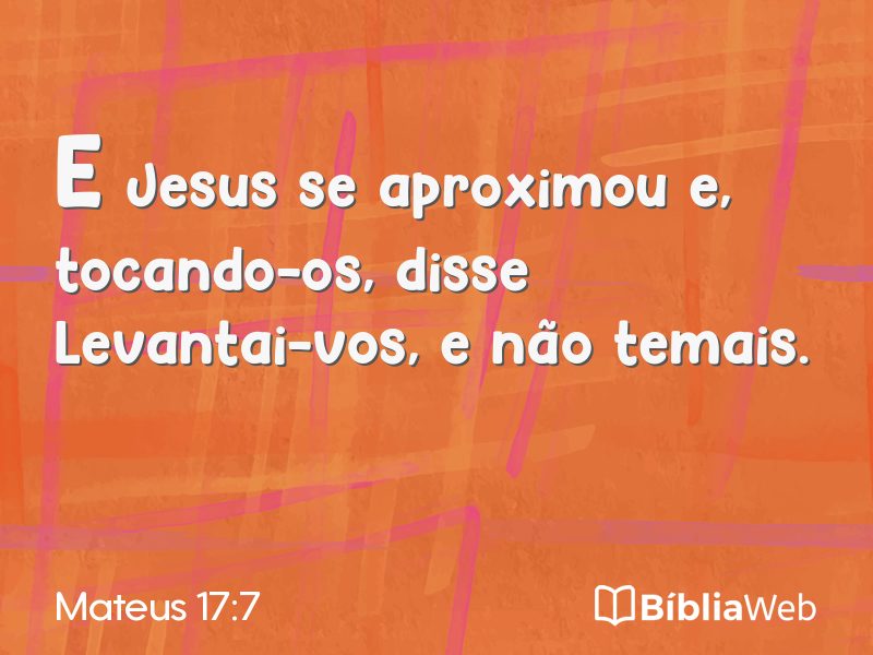 Mateus 17:7 em imagem para compartilhar