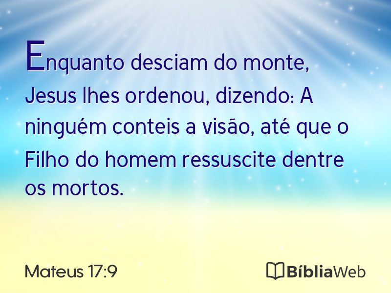 Mateus 17:9 em imagem para compartilhar