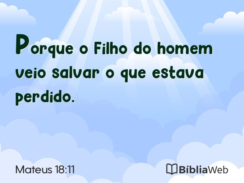 Mateus 18:11 em imagem para compartilhar