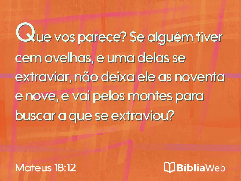 Mateus 18:12 em imagem para compartilhar
