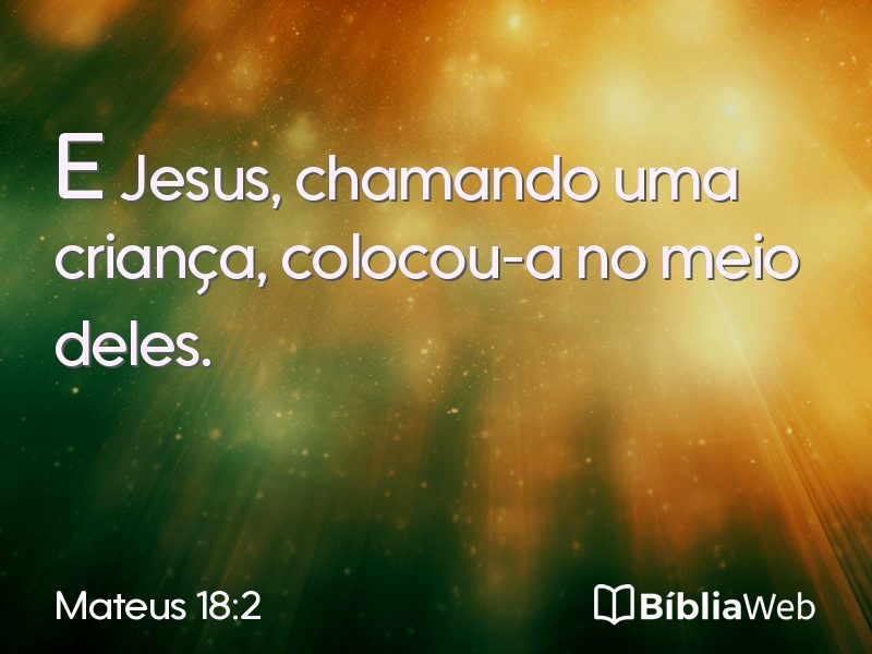Mateus 18:2 em imagem para compartilhar