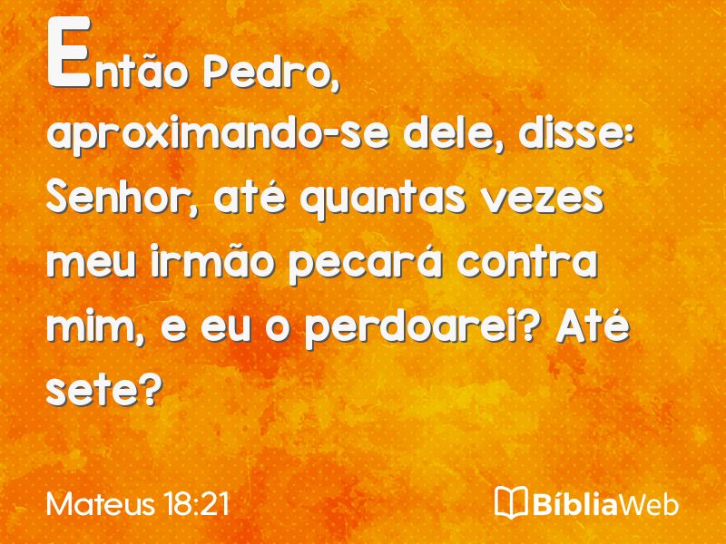 Mateus 18:21 em imagem para compartilhar