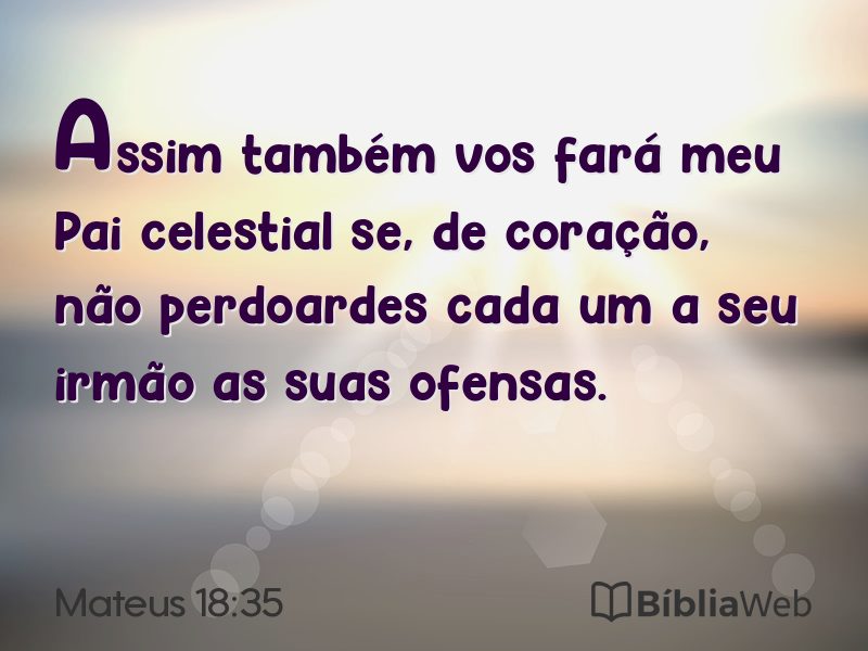 Mateus 18:35 em imagem para compartilhar