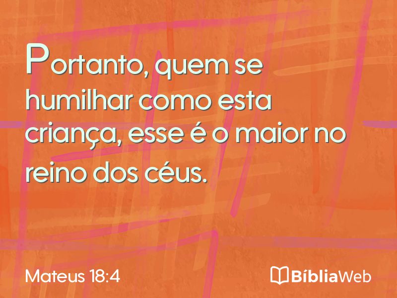Mateus 18:4 em imagem para compartilhar