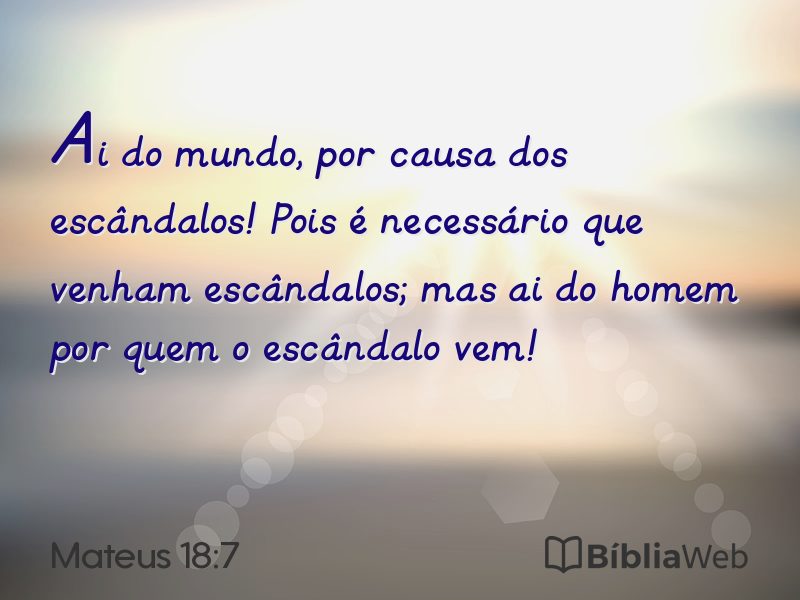 Mateus 18:7 em imagem para compartilhar