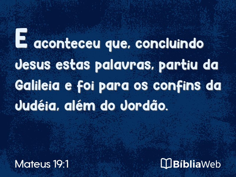 Mateus 19:1 em imagem para compartilhar